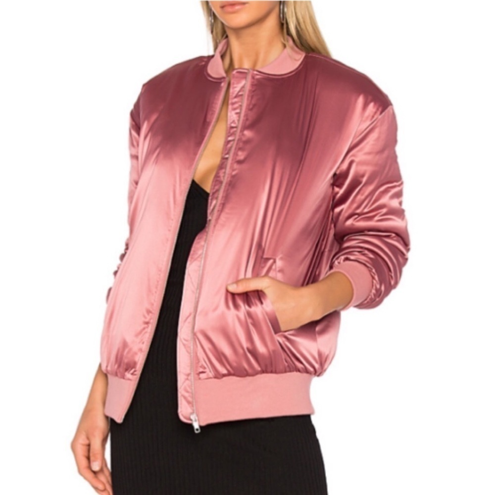 Lovers + Friends Satin puffer jacket